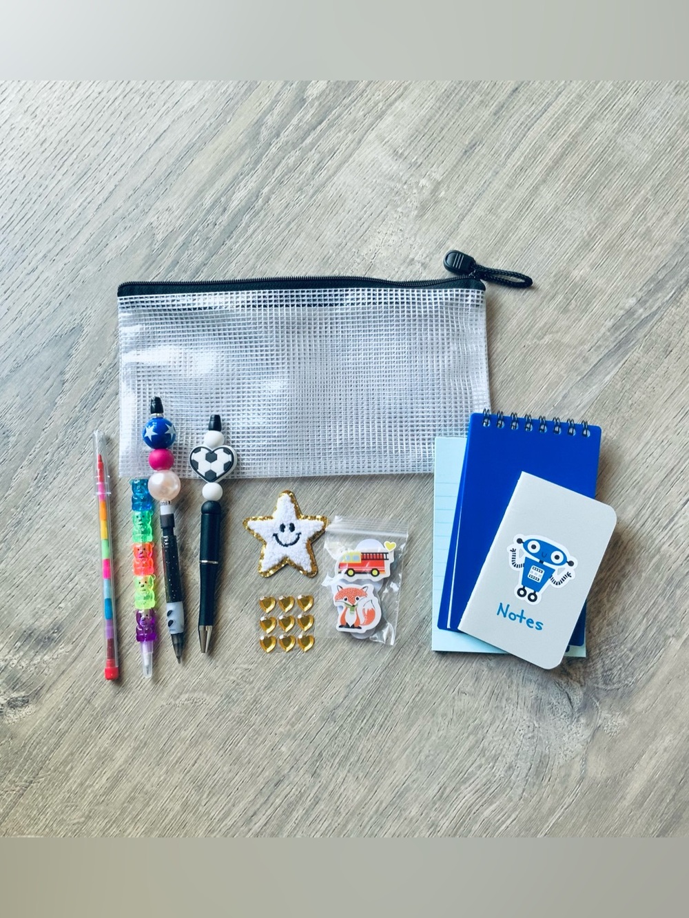 NEW📚Hand Crafted Stationery Set: Robot & Soccer